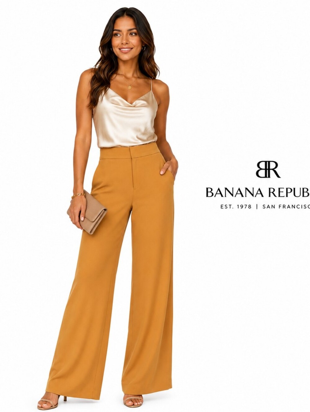 NWOT Banana Plisse Republic High-Rise Wide-Leg Pant Size:0